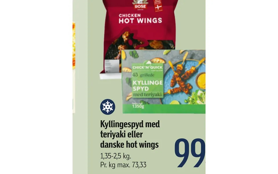 Kyllingespyd Med Teriyaki Eller Danske Hot Wings