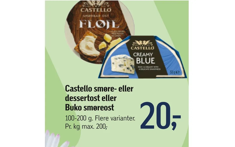Castello Smøre- Eller Dessertost Eller Buko Smøreost