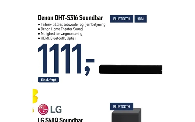 Denon Dht-s316 Soundbar product image