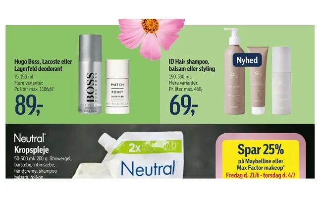 Hugo Boss, Lacoste Eller Lagerfeld Deodorant Id Hair Shampoo, Balsam Eller Styling product image