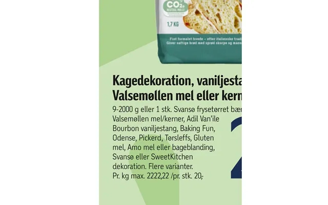 Kagedekoration, Vaniljestang, Valsemøllen Mel Eller Kerner product image