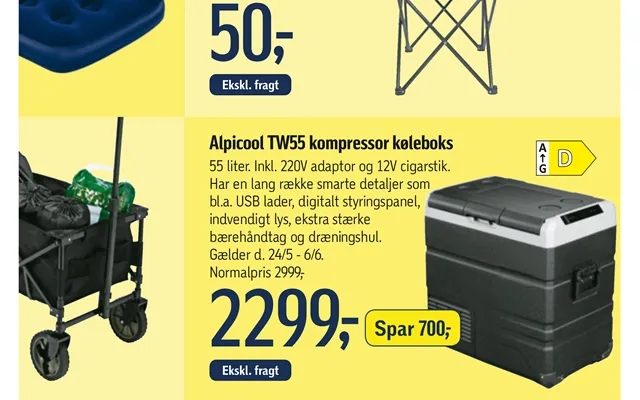Alpicool tw55 compressor coolbox product image