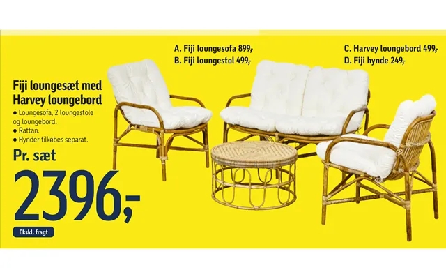 Fiji Loungesæt Med Harvey Loungebord product image