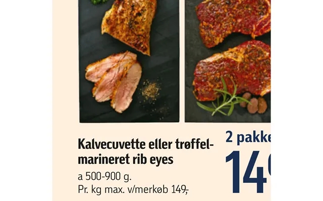 Kalvecuvette Eller Trøffelmarineret Rib Eyes product image