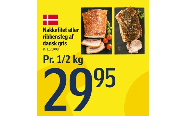 Neck fillet or rib roast of danish pig product image