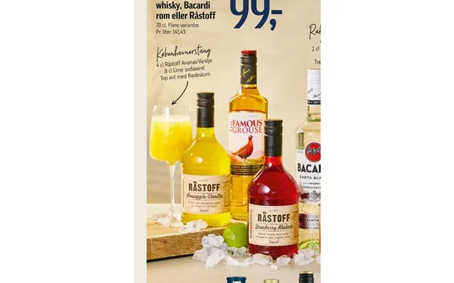 Thé famous grouse whiskey, bacardi rom or råstoff product image