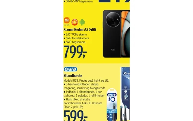 Xiaomi redmi a3 64gb electric toothbrush product image