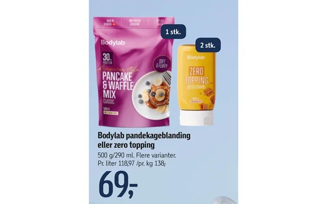 Bodylab pandekageblanding or zero topping product image