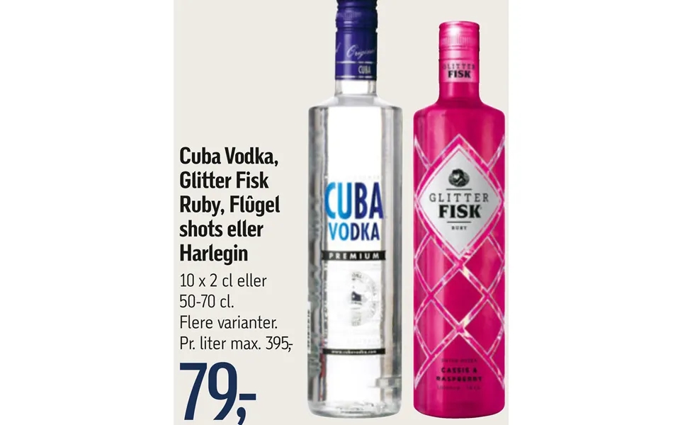 Cuba vodka, shots or harlegin