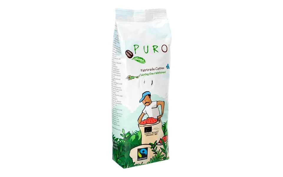 Puro organic dark roast filterkaffe - 250 g.