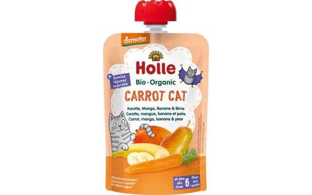 Holle bio dd squeeze behind carrot cat carrot - mango product image