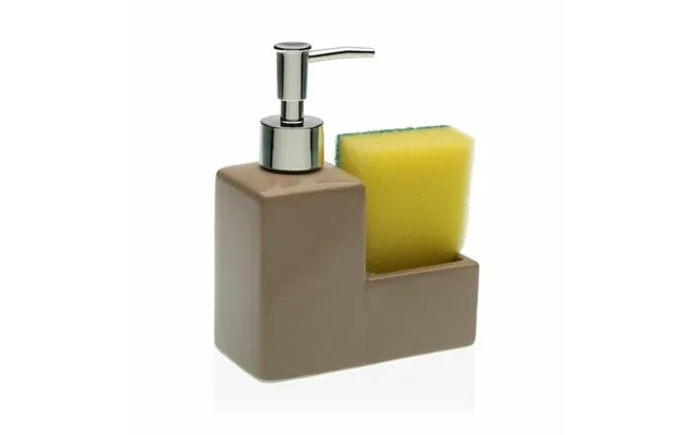 Soap dispenser beige sponge 13 x 6 x 16,5 cm product image