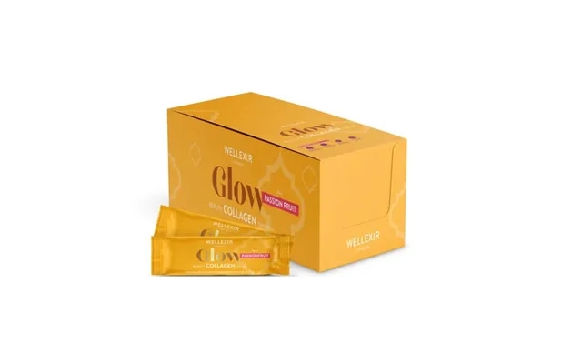 Wellexir - glow beauty drink passion fruit box with 50 paragraph product image