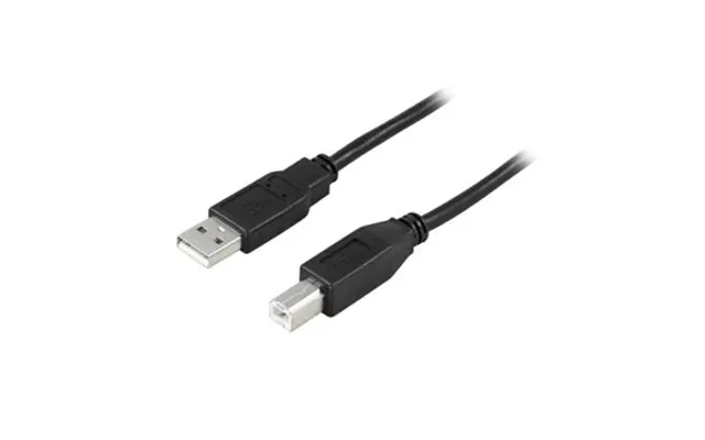 Deltaco deltaco usb 2.0 Cable type a male type b mockery 2m, black 7340004621416 equals n a product image