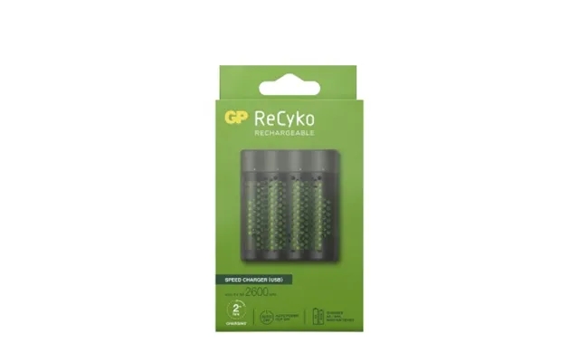 Gp Batteries Gp Recyko Speed Battery Charger Usb Including. 4stk Aa 2600mah 202239 Equals N A product image