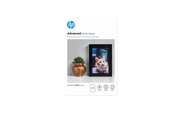 Hp photo paper glossy 10x15cm 25 sheet 250g q8691a equals n a product image