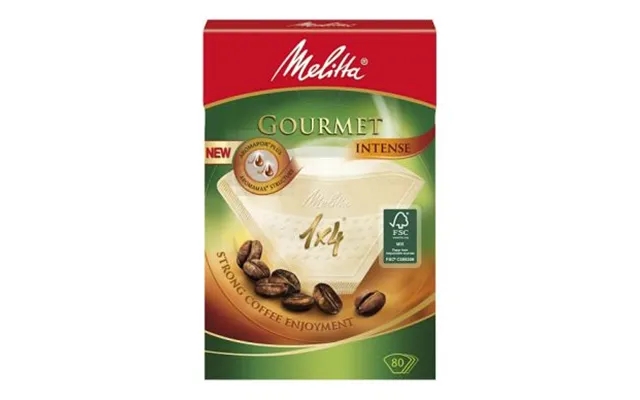 Melitta melitta coffee filter gourmet intense 1x4 package with 80 paragraph product image