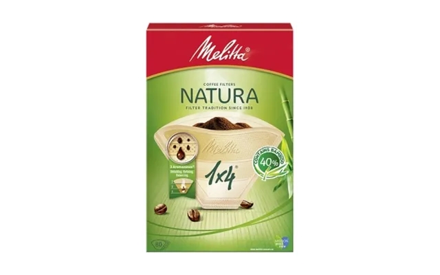Melitta Melitta Kaffefilter Natura 1x4 Ubleget - 80 Stk. 4006508191154 Modsvarer N A product image