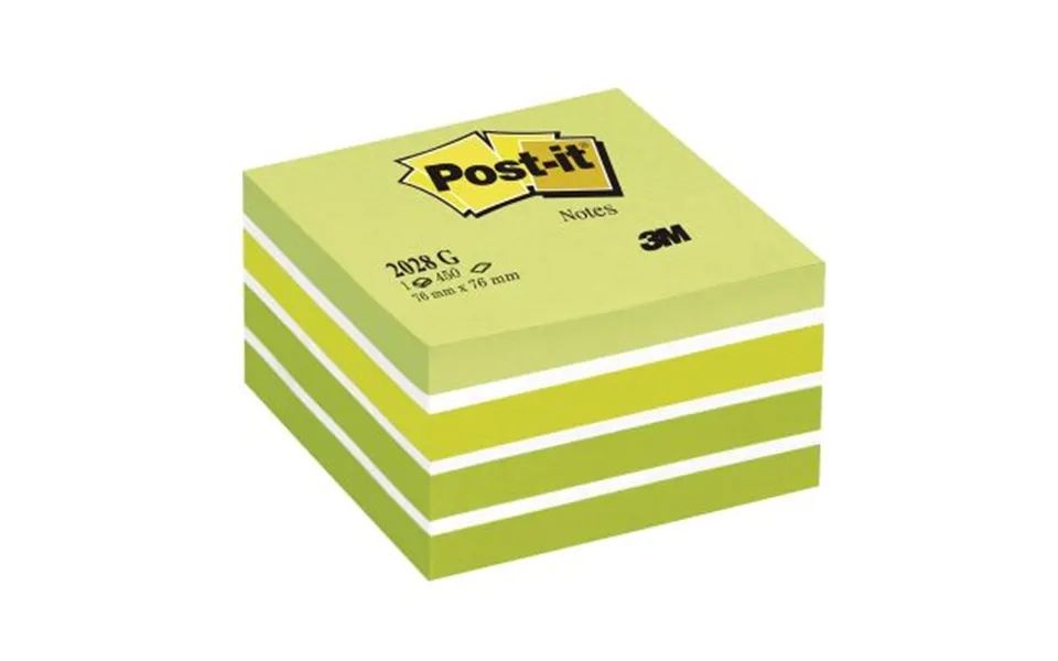 Post-it Post-it Kube 76x76 Mm Grøn Hvid 4001895872808 Modsvarer N A