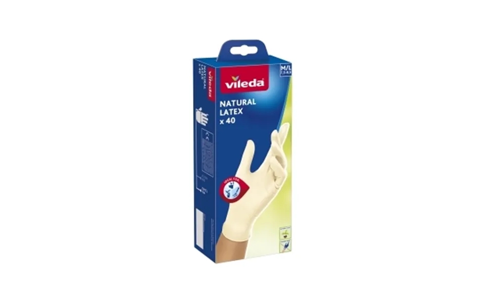 Vileda Vileda Natural Latex 40 Engangshandsker 4023103086456 Modsvarer N A