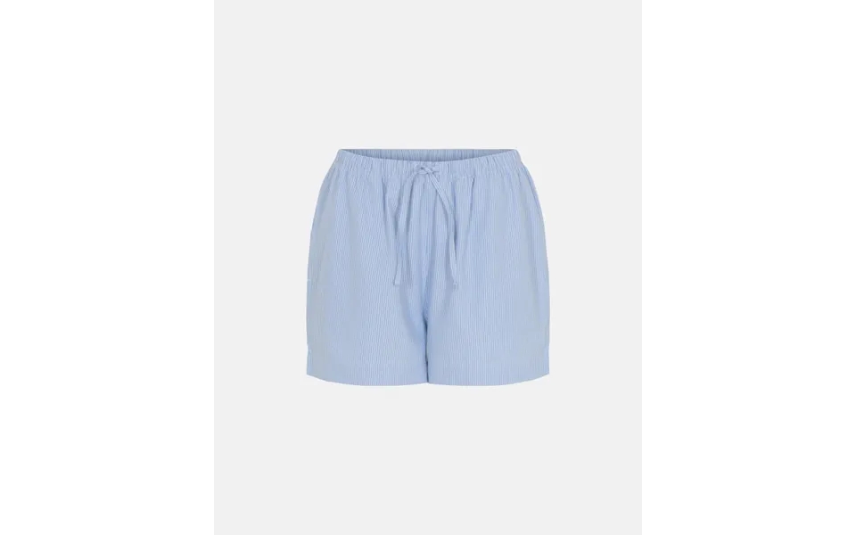 Pyjamas Shorts Bambusviskose Blå Hvid Strib