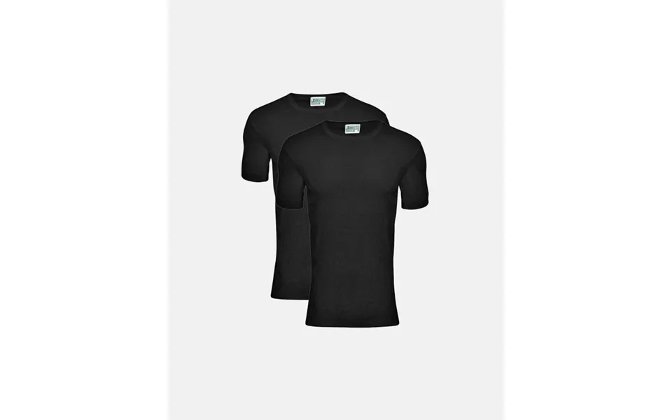 T-shirt O-neck 2-pak Økologisk Bomuld Sort