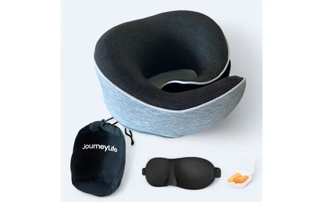 Journeylife Rejse Nakkepude Med Velcro Luk - Grå product image