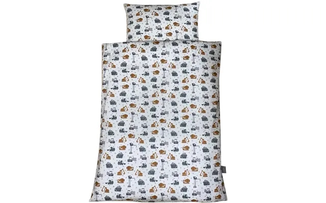 Nørgaard madsen baby linens with excavators - organic product image