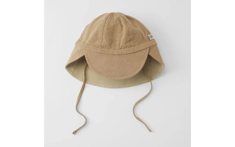 Sun Hat Reversible - Peanut Brown Sandy Beach 0-6m