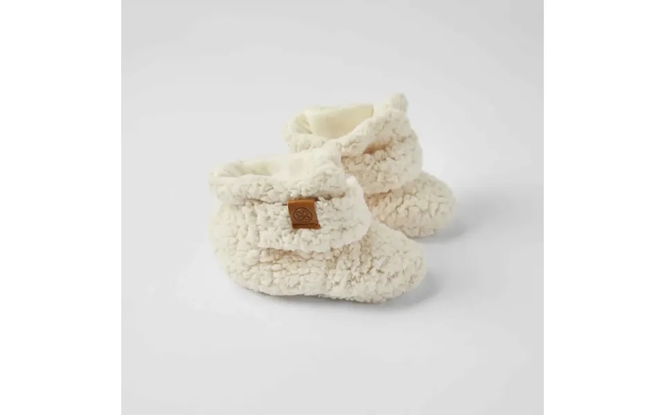 Teddy Booties - Off White 0-6m