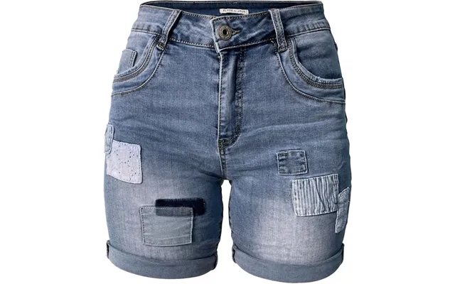 Lola lady shorts with patches - denim product image