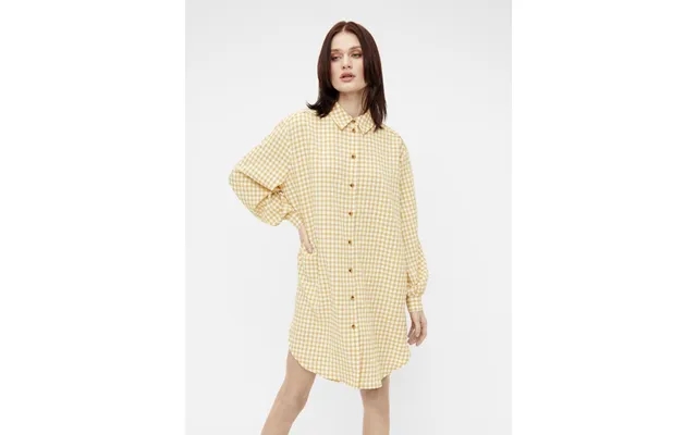 Object lady shirt dress objtamar - bamboo checks product image