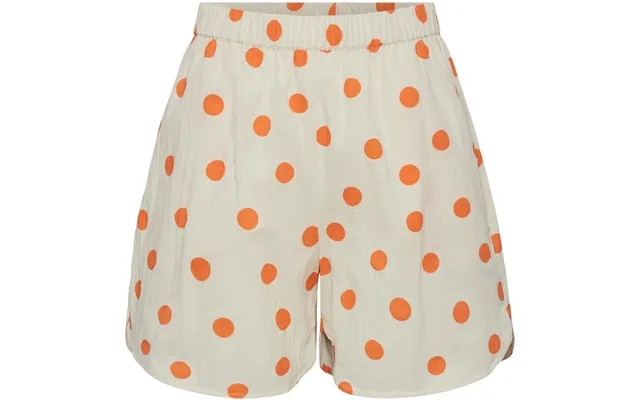 Pieces lady shorts pcaddi - cloud cream flame orange dots product image