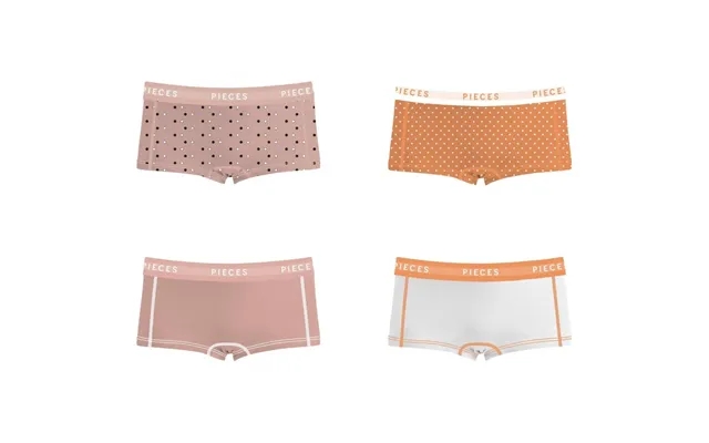 Pieces lady underpants 4-pack pclogo - misty rose product image