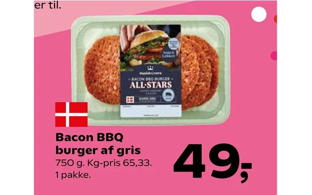Bacon bbq burger of pig product image