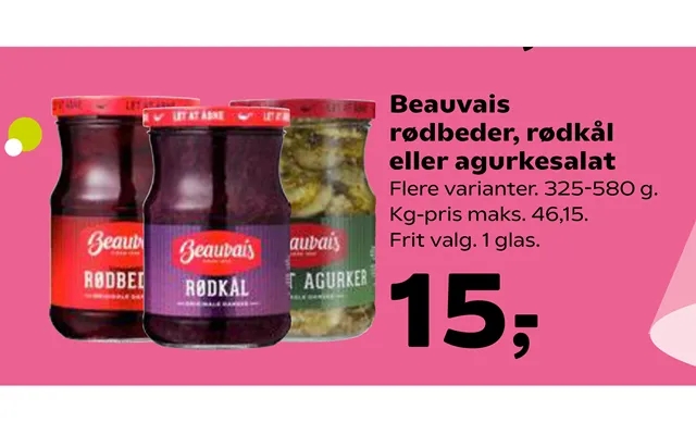 Beauvais beetroot, red cabbage or cucumber salad product image