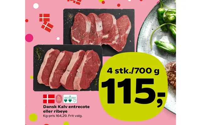 Danish calf entrecôte or ribeye product image