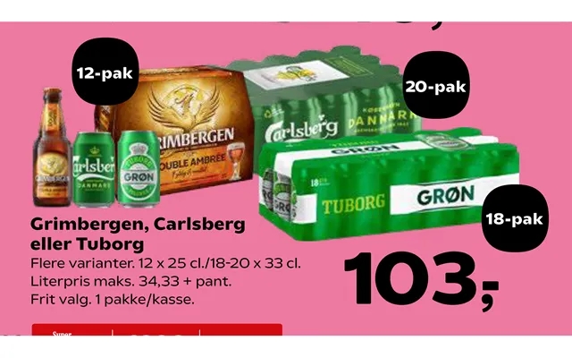 Grimbergen, carlsberg or tuborg product image