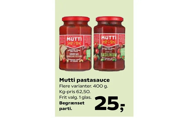 Mutti pasta sauce product image