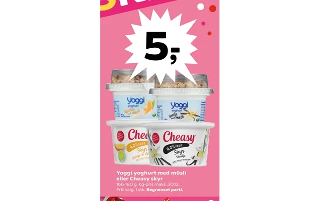 Yoggi Yoghurt Med Müsli Eller Cheasy Skyr product image