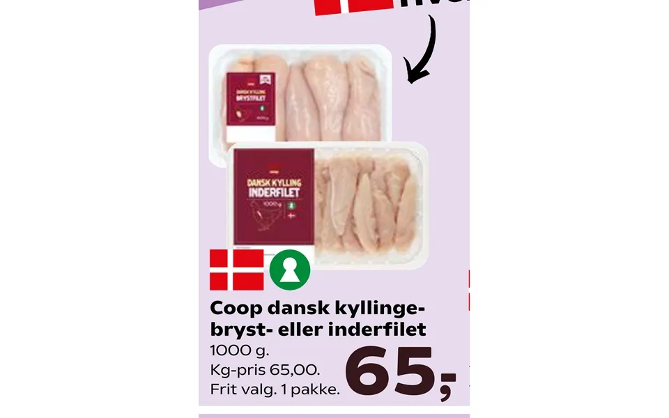 Coop Dansk Kyllingebryst- Eller Inderfilet