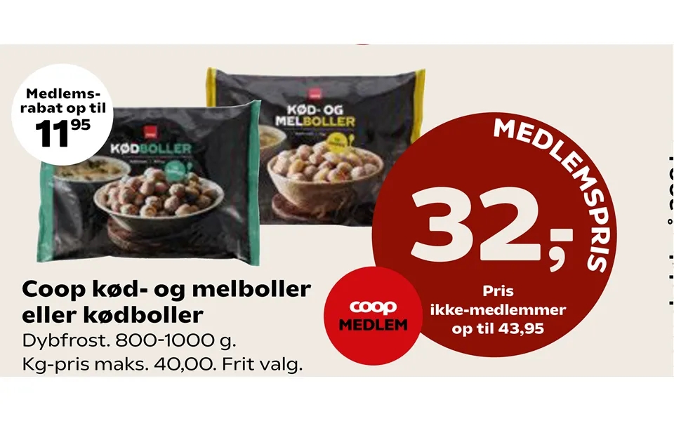 Coop Kød- Og Melboller Eller Kødboller