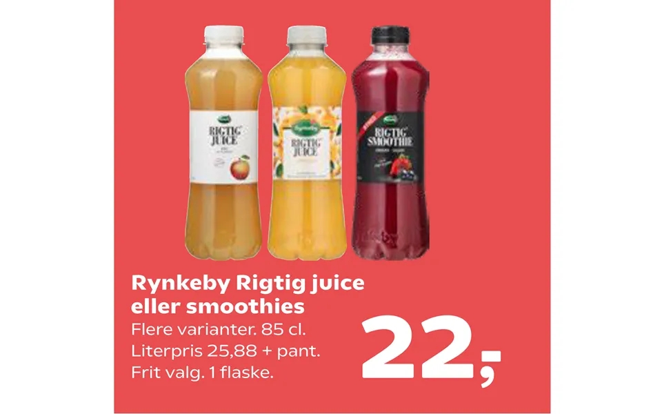 Rynkeby Rigtig Juice Eller Smoothies