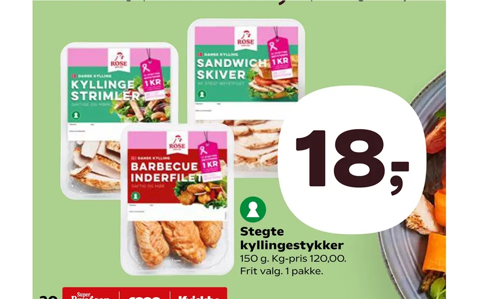 Stegte Kyllingestykker