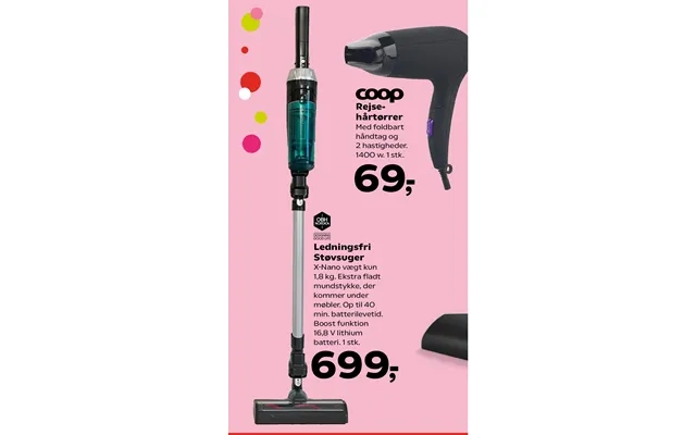 Hairdryer cordless vacuum cleaner product image