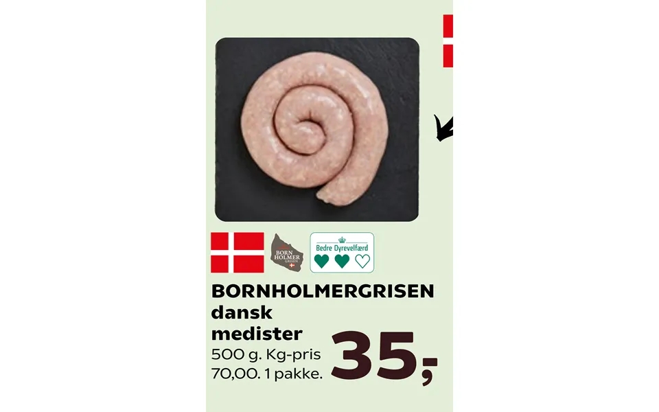 Bornholmergrisen Dansk Medister