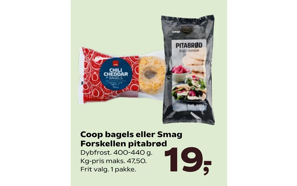 Coop Bagels Eller Smag Forskellen Pitabrød