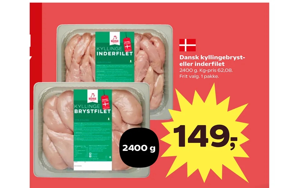 Dansk Kyllingebrysteller Inderfilet