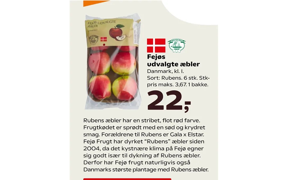 Fejø selected apples