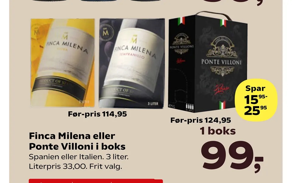 Finca milena or ponte villoni in box